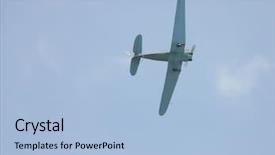  Presentation with second world war - Theme featuring second world war airplane background and a light blue colored foreground