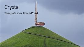  Presentation with second world war - Beautiful presentation featuring second world war monument near backdrop and a  colored foreground