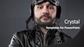  Presentation with second world war - PPT theme consisting of the second world war background and a dark gray colored foreground