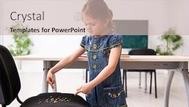  Presentation with school - Amazing PPT layouts having secondary-school-prank-with-sharp backdrop and a soft green colored foreground