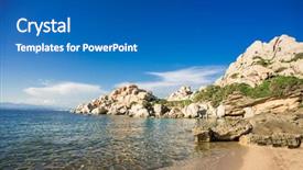  Presentation with mediterranean - Slide deck enhanced with  background and a  colored foreground