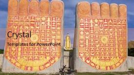  Presentation with buddha - Cool new PPT layouts with buddha is the second tallest backdrop and a coral colored foreground