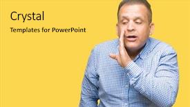  Presentation with arab - Beautiful presentation theme featuring secrecy - middle age arab business man backdrop and a yellow colored foreground