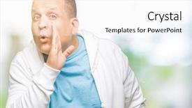  Presentation with arab - Colorful slide set enhanced with secrecy - middle age arab man wearing backdrop and a  colored foreground