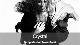  Presentation with black art - Presentation theme consisting of secrecy beautiful woman fashion background and a dark gray colored foreground