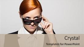  Presentation with secret agent - PPT theme having secret agent or spy background and a mint green colored foreground