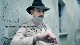  Presentation with secret agent - Theme enhanced with secret-agent-waiting background and a light gray colored foreground