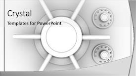  Presentation with vault - Presentation design having secret code - vault background and a light gray colored foreground