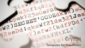  Presentation with code - PPT theme with secret-code-text-written background and a lemonade colored foreground