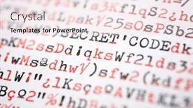  Presentation with coding binary code blue polygonal - Theme having secret-code-words-written background and a lemonade colored foreground