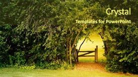  Presentation with secret - Colorful PPT theme enhanced with secret garden backdrop and a tawny brown colored foreground