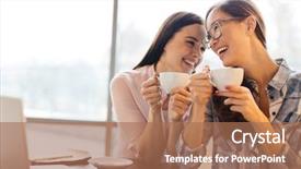  Presentation with differents between crepe and pancake - Presentation theme with secret meeting - friendship between girls background and a  colored foreground