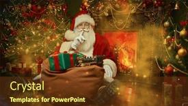  Presentation with christmas magic - Presentation theme featuring secret-of-santa-claus-kind and a tawny brown colored foreground