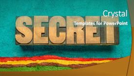  Presentation with secret - Audience pleasing presentation theme consisting of secret-word-abstract-in-vintage backdrop and a teal colored foreground
