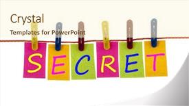  Presentation with secret - Presentation design consisting of secret word on laundry hook background and a  colored foreground