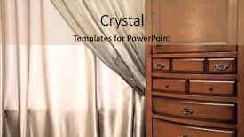  Presentation with chest - PPT theme enhanced with secretaire - details of elegant interior chest background and a  colored foreground