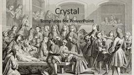  Presentation with 18th century - Presentation featuring sect - convulsionnaires in saint-medard cemetery paris background and a light gray colored foreground