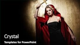  Presentation with cross - Theme enhanced with sect - lady with a golden cross background and a  colored foreground