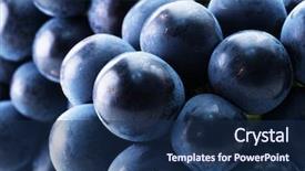  Presentation with grape - Beautiful slides featuring section kyoho grapes giant mountain backdrop and a navy blue colored foreground