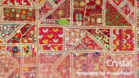  Presentation with patchwork - Audience pleasing slide set consisting of section of a traditional indian backdrop and a coral colored foreground