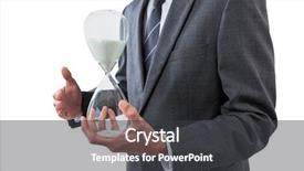 Presentation with c section - Presentation having section of businessman holding hourglass background and a  colored foreground