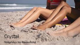  Presentation with ethnic - Presentation theme having section of young multi ethnic background and a mint green colored foreground