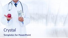  Presentation with digital earth abstract blue - Slides having section with apple and money background and a sky blue colored foreground