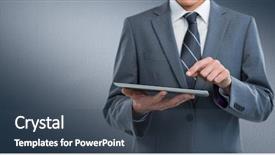  Presentation with navy - Amazing slide set having section with tablet against navy backdrop and a ocean colored foreground