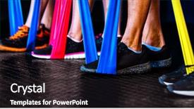  Presentation with resistance - Amazing presentation having sections - low section of athletes exercising backdrop and a wine colored foreground