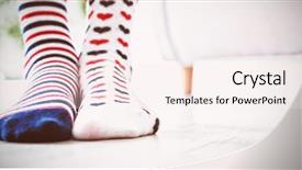  Presentation with socks - PPT layouts featuring sections - low section of girl wearing background and a sky blue colored foreground