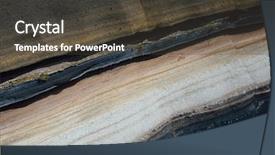  Presentation with earth crust - Presentation theme featuring sections - stratum of earth crust background and a dark gray colored foreground