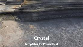  Presentation with earth crust - Presentation theme with sections - stratum of earth crust background and a gray colored foreground