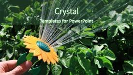  Presentation with irrigation - Slide deck enhanced with sector economy - irrigation on the field background and a tawny brown colored foreground