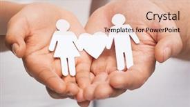  Presentation with love relationships designs - Presentation design featuring feeling secure - relationships and love concept background and a lemonade colored foreground