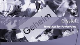  Presentation with reveal secret angels - Audience pleasing slide deck consisting of secure document destruction - shredded paper secret backdrop and a gray colored foreground