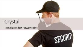  Presentation with mission - Audience pleasing PPT theme consisting of secure folder - segurity guard in a mission backdrop and a soft green colored foreground