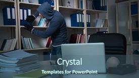  Presentation with computer hacking - Slides having secure folder - young hacker hacking into computer background and a ocean colored foreground