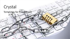  Presentation with internet - Beautiful presentation theme featuring secure or censure internet concept backdrop and a white colored foreground