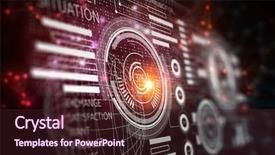  Presentation with web security - Colorful presentation enhanced with line icons - web security icon backdrop and a wine colored foreground