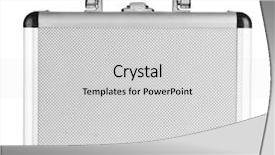  Presentation with casting aluminum - Slide set consisting of securing cargo - aluminum suitcase isolated background and a light gray colored foreground