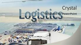  Presentation with wholesale - Slides enhanced with securing cargo - collage for wholesale and logistic background and a light blue colored foreground