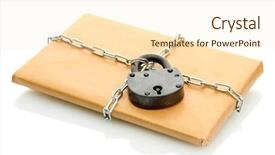  Presentation with padlock - Beautiful slide deck featuring two bicycles on the grass in the meadow backdrop and a seafoam green colored foreground