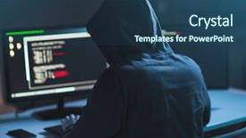 presentation powerpoint code Presentation with code - Cool new presentation theme with security - cybercrime hacking and technology concept backdrop and a ocean colored foreground