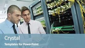  Presentation with give - Slide deck with security - group of young business people background and a teal colored foreground