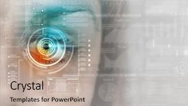  Presentation with personality - Beautiful theme featuring security access - scanning for personality identification backdrop and a mint green colored foreground