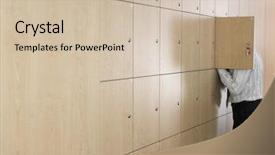  Presentation with access - Amazing slide set having christmas concept with letters and white pine cones backdrop and a white colored foreground