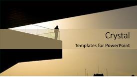  Presentation with security alert - Beautiful presentation theme featuring security agent relaxed but always backdrop and a coral colored foreground