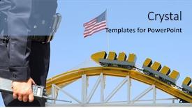  Presentation with terrorism - Cool new presentation with security agent surveillance backdrop and a light blue colored foreground