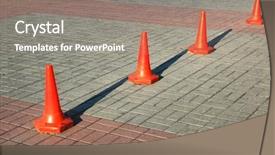  Presentation with row of air conditioners - Beautiful slides featuring red christmas decoration on the white background backdrop and a coral colored foreground
