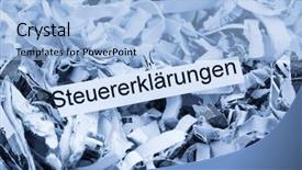  Presentation with burden - Audience pleasing PPT layouts consisting of security alignment - shredded paper tagged with tax backdrop and a light blue colored foreground